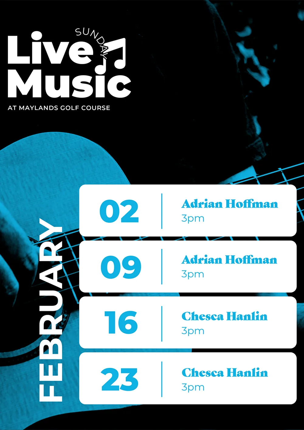 February Live Music Line Up