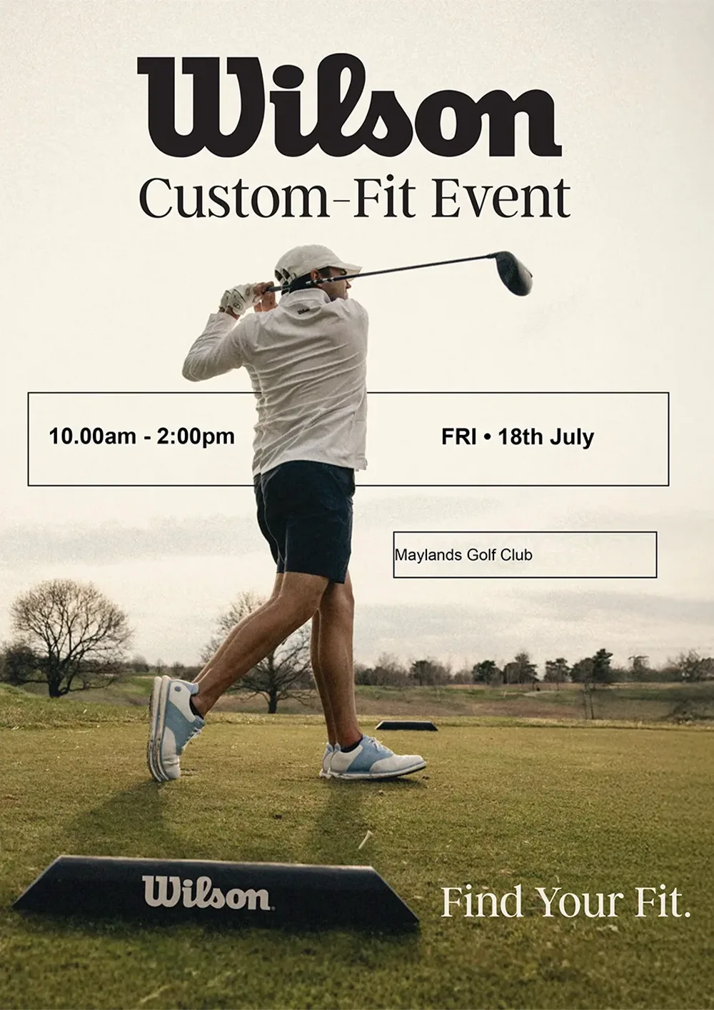 Wilson Free Demo Fitting Day